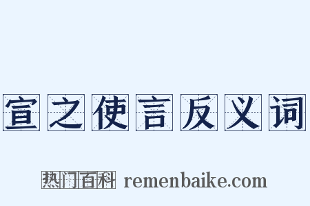 宣之使言反义词是什么意思的图片